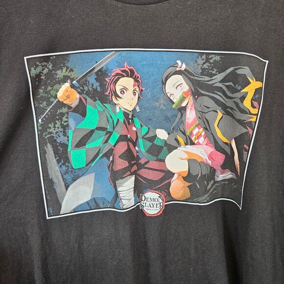 Demon Slayer Tanjiro and Nezuko T-Shirt Men's 2XL Anime Casual - Picture 3 of 5
